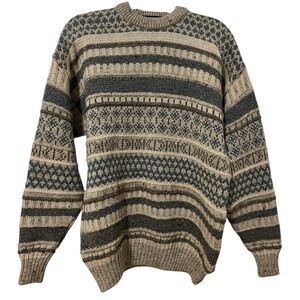 NWT Vintage Thomas Keeling Wool Knit Crewneck Jumper Sweater Cabincore (Size M)